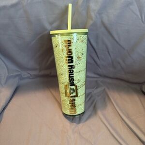 2025 Disney Parks Tinker Bell Starbucks Tumbler Green Glitter - WDW - NWT